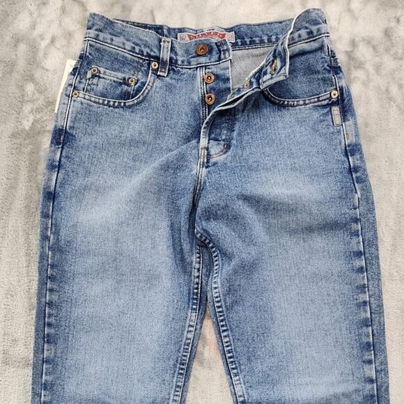 NEW Vintage 90s Silver Jeans Womens 26/32 Blue High Rise Straight Leg Button Fly - Picture 9 of 16